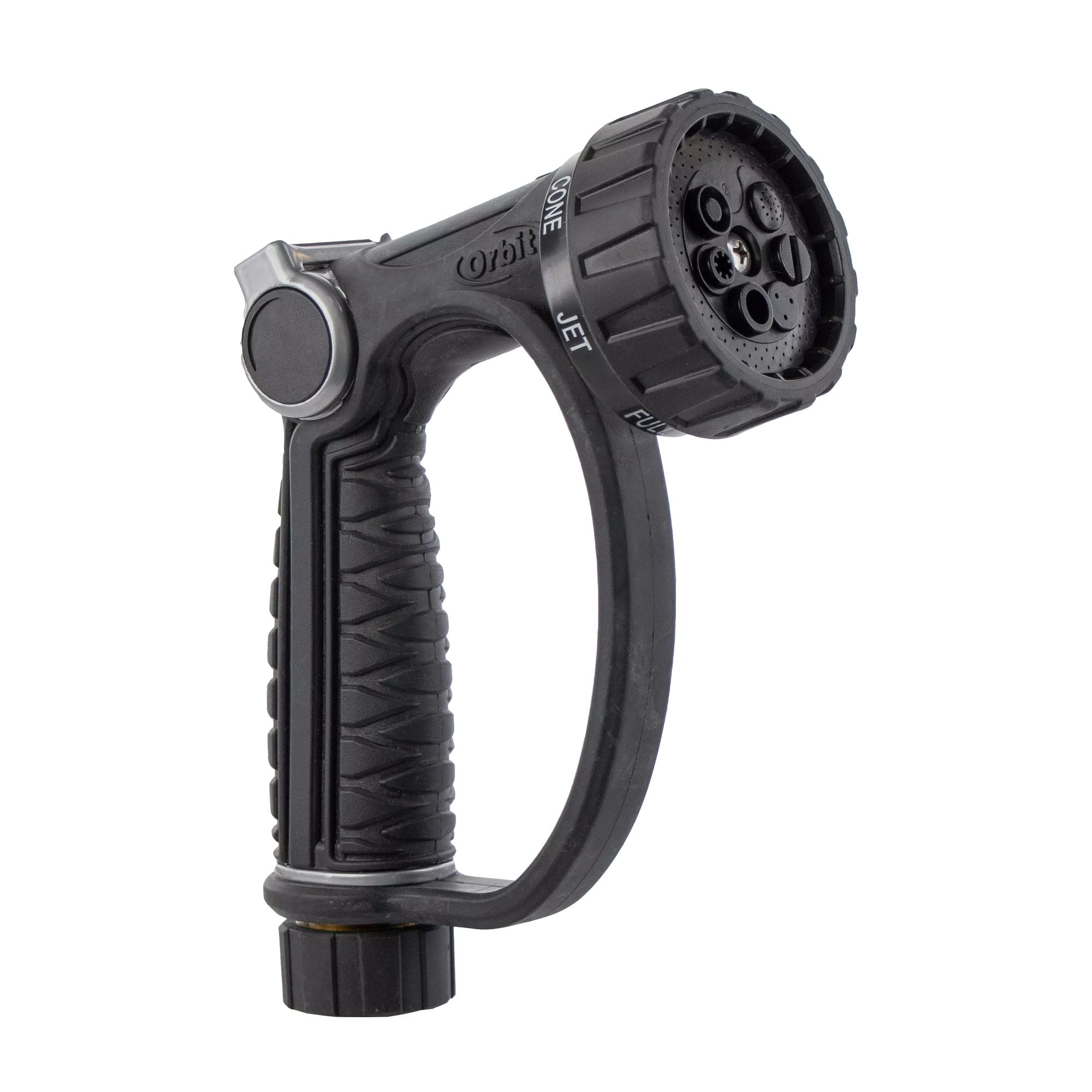 (3 pack) Orbit Pro Zinc 7-Pattern Thumb Control D-Grip Hose Nozzle