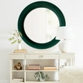 thumbnail image 5 of NeuType 24" Velvet Round Wall Mirror Modern Accent Mirror Decorative Mirror,Green, 5 of 7
