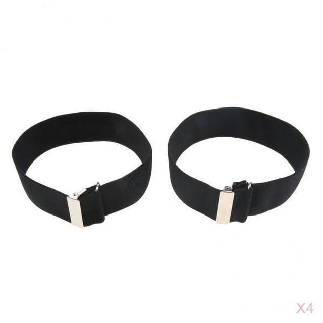 8x Ajustable Antideslizante Camisa Elástica Mangas Soporte Brazalete Brazo Liga Sunnimix camisa liguero para hombres