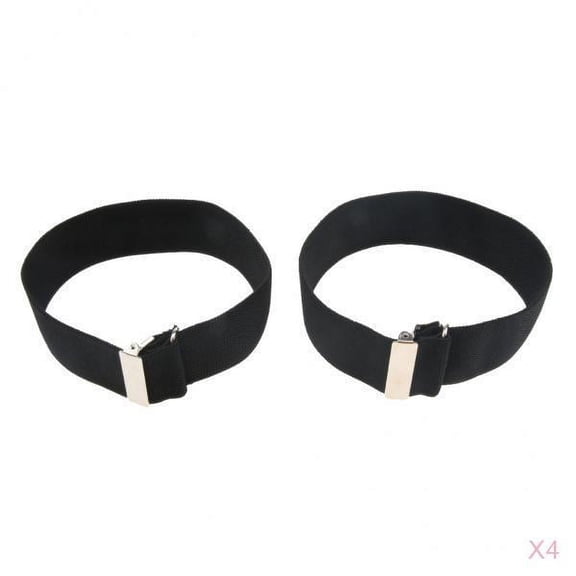 8 Packs Men's Elastic Armbands Shirt Garters Adjustable Slip Sleeves Clip Hold Slip Shirt Sleeve