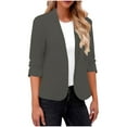 thumbnail image 2 of HUJlwoi Suit Jackets for Women Open Front Breathable Cardigan Long Sleeve Fashion Outerwear Casual Business Office Coats, 2 of 6