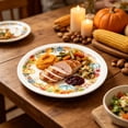 thumbnail image 4 of Gallickan 10pc 7 Inch Thanksgiving Paper Plates, Maple Leaf and Pumpkin Design, Disposable Fall Party Tableware, Sturdy Microwavable Dinner Dessert Plates for Holiday Gathering, 4 of 6