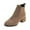 Khaki, variant on Lovskoo 2024 Dressy Ankle Boots for Women Faux Suede Pointed Toe Fall Winter Solid Color Chunky Stacked Heel Middle Heel Short Booties Black