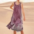 thumbnail image 1 of WILLBEST Vestido Largo Informal De Verano Para Mujer, Estampado, Sin Mangas, Hasta La Rodilla, Para Playa, Cuello Redondo, Con Bolsillos, Para Vacaciones, Viajes Y Uso Diario., 1 of 3