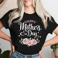 thumbnail image 2 of Happy With Flowers For Mom And Great Grandma Women T-Shirt, Cute Floral Graphic Tee for Mother's Day, Heartfelt Gift Idea for Moms and Great Grandmas, Vintage Style Family Celebration, 2 of 3