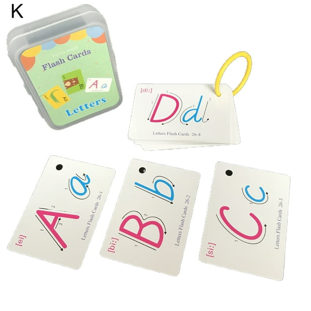 Visland Baby Flash Card Thickened Eye Protection Improve Logic Early Learning Flash Card Animal Number Alphabet Card Kit for Newborn