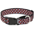 thumbnail image 1 of Buckle-Down MGC-W30873-L Houndstooth Navy Orange White Martingale Dog Collar, 1 of 1