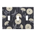 thumbnail image 2 of Haosy Light Switch Cover Plate 2 Gang Electrical Outlet Covers Elegant Cream Dandilion Decorate Wall Plate 4.56”x4.48”, 2 of 8