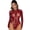 Burgundy, variant on Women Lingerie Fishnet Mesh Bodysuit Snake Pattern Jumpsuit Leotard Nightwear