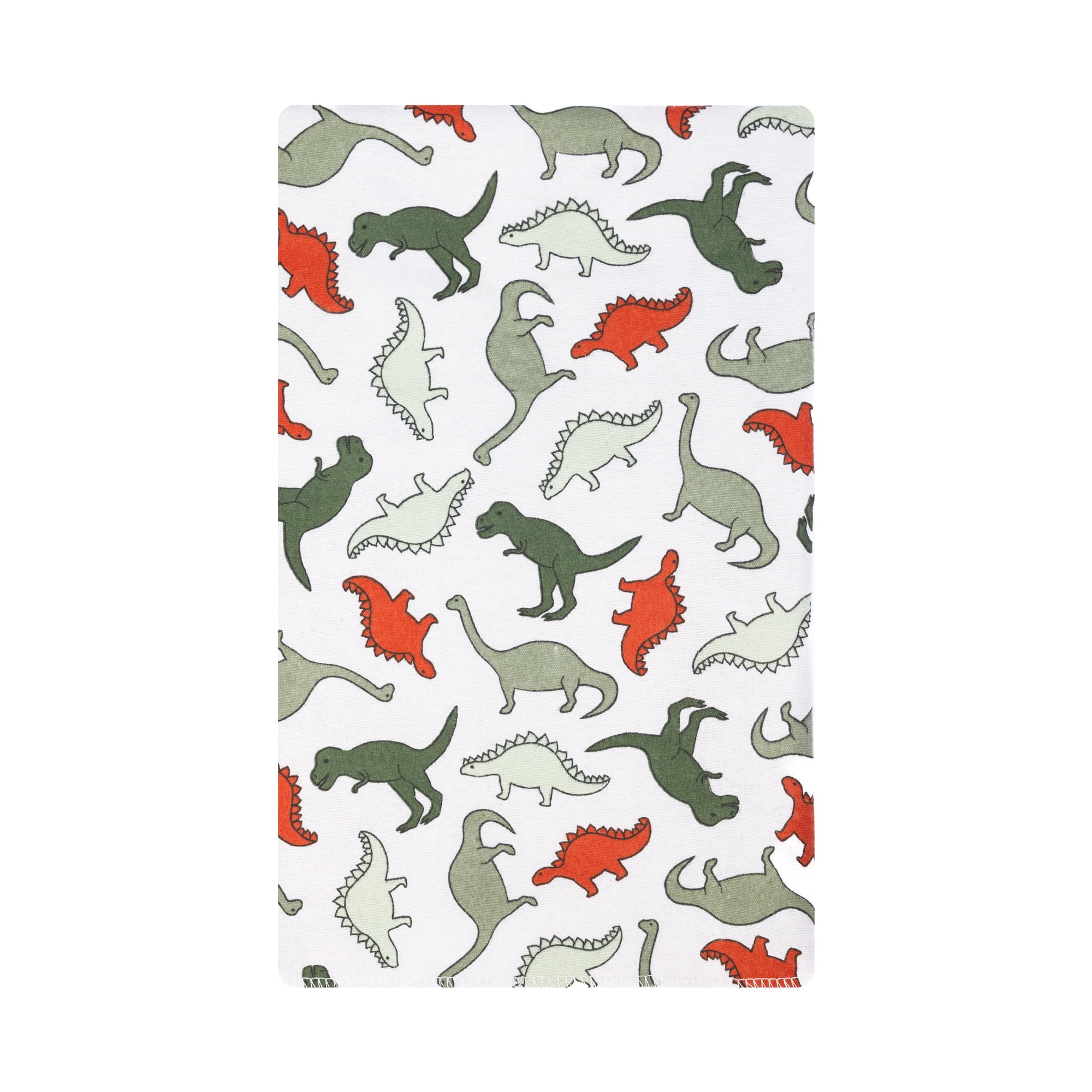 Hudson Baby Boy Cotton Polyester Flannel Burp Cloths 10-Pack, Multi Color Dino, One Size