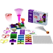 E-Blox: Circuit Blox: BYO Fan Launch Light Show - 59 Projects, Build Your Own LED Brick Kit, Fun Electrical Circuit Activities, DIY STEM, Kids Ages 8+
