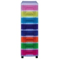 Really Useful Box Tower Drawer 8 Drawers Clear Rainbow Clear (Clear