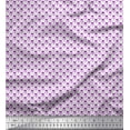thumbnail image 1 of Soimoi Purple Moss Georgette Fabric Weather Cock & Dots Print Sewing Fabric Yard 42 Inch Wide, 1 of 3