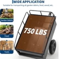 thumbnail image 4 of Bingirl Heavy Duty Utility Trailer for ATV/UTV 750lbs Capacity Garden Dump Cart for Lawn Mower Tractor, 4 of 6