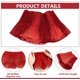 thumbnail image 4 of 3 yardas de encaje plisado con volantes y degradado 3D de 6.1 pulgadas de ancho, tul decorativo de gasa roja con efecto degradado para bodas, costura y manualidades., 4 of 9