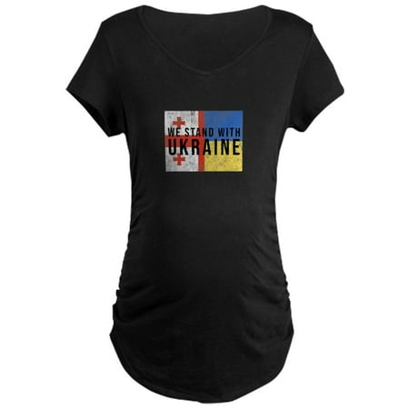 

CafePress - Georgian Ukrainian Flag Flag Fri Maternity T Shirt - Maternity Dark T-Shirt