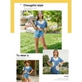 thumbnail image 6 of Nlife Women Dasiy Print Round Neck Short Sleeve Flower Graphic Top, 6 of 10