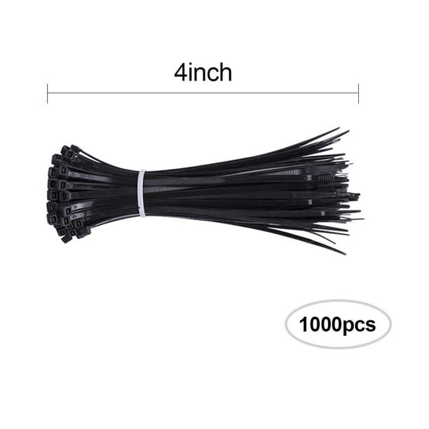 10gtek Nzt 025 100 Bk 1000 Small Zip Ties 4 Inch 1000pcs Black Walmart Com Walmart Com