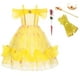 thumbnail image 1 of Vestido de princesa Bella La Bella y La Bestia Cosplay vestidos de niñas para fiesta de lujo disfraz de niños guantes de corona rosa ropa para niños 3T Gao Jinjia LED, 1 of 2