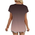thumbnail image 5 of YHAJDS Womens Summer Tops T Shirts for Women Short Sleeve V Neck All Over Print Spring Tee Shirt, 5 of 5