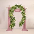 thumbnail image 2 of CASAFUN Artificial Eucalyptus Garland 2.58 Ft Silk Artificial Vines Hanging Leaves Plants Greenery Garland for Indoor Outdoor Wedding Backdrop Arch Wall Decor, 2 of 6