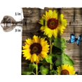 thumbnail image 4 of Sunflower Kitchen Curtain Tiers and Valance Curtain Sets Sunflower Yellow Floral Retro Decorative Cafe Curtains Set for Kitchen Living Room Bathroom 52x18 & 27x24x2, 3 Panel, 4 of 4