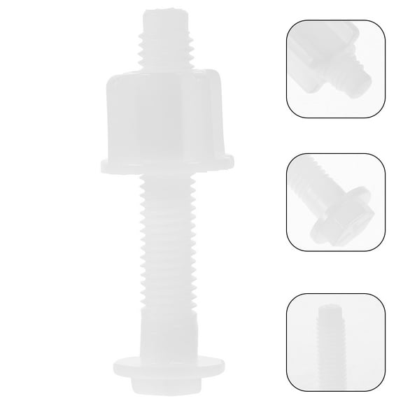 Homoyoyo Toilet Seat Hinges Pom White Durable Fixation for Various Applications 2Pcs
