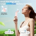 thumbnail image 3 of Handheld Mini Fan Portable Rechargeable 3000mAh USB Battery Powered 22+ Runtime Small Hand Held Fa, 3 of 5