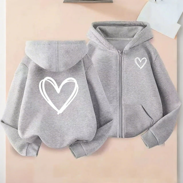 Sudadera deportiva informal con capucha y manga larga con estampado degradado para niños y niñas, de poliéster