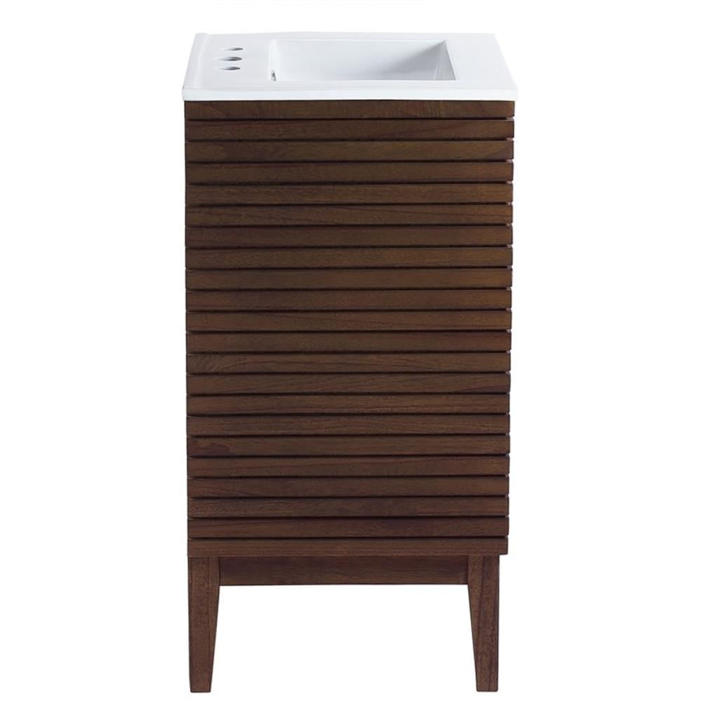 Ledger 24" Bathroom Vanity Walnut White EEI-5114-WAL-WHI