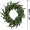 thumbnail image 3 of Green Pine Wreath, Natural Rattan Base, 14-Inch, Christmas Front Door Decoration, 3 of 6