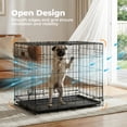 thumbnail image 3 of Alvantor 24/30 Inch Dog Crate, Black - Durable Metal Puppy Cage with Removable Tray, Collapsible Kennel for Small Medium Dogs, Easy Clean, 3 of 6