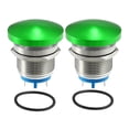 thumbnail image 1 of Momentáneo Presione Botón Interruptor para Coche 19mm 3A 250V Verde (Juego de 2), 1 of 1
