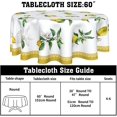 thumbnail image 2 of Lemon Tablecloth Round 60 Inch Yellow Lemonade Table Cloths Polyester Fabric Watercolor Summer Flowers Leaf Table Cover Outdoor Dining Table Cloth for Kitchen Dining Room Picnic Party Summer Outdoor, 2 of 6