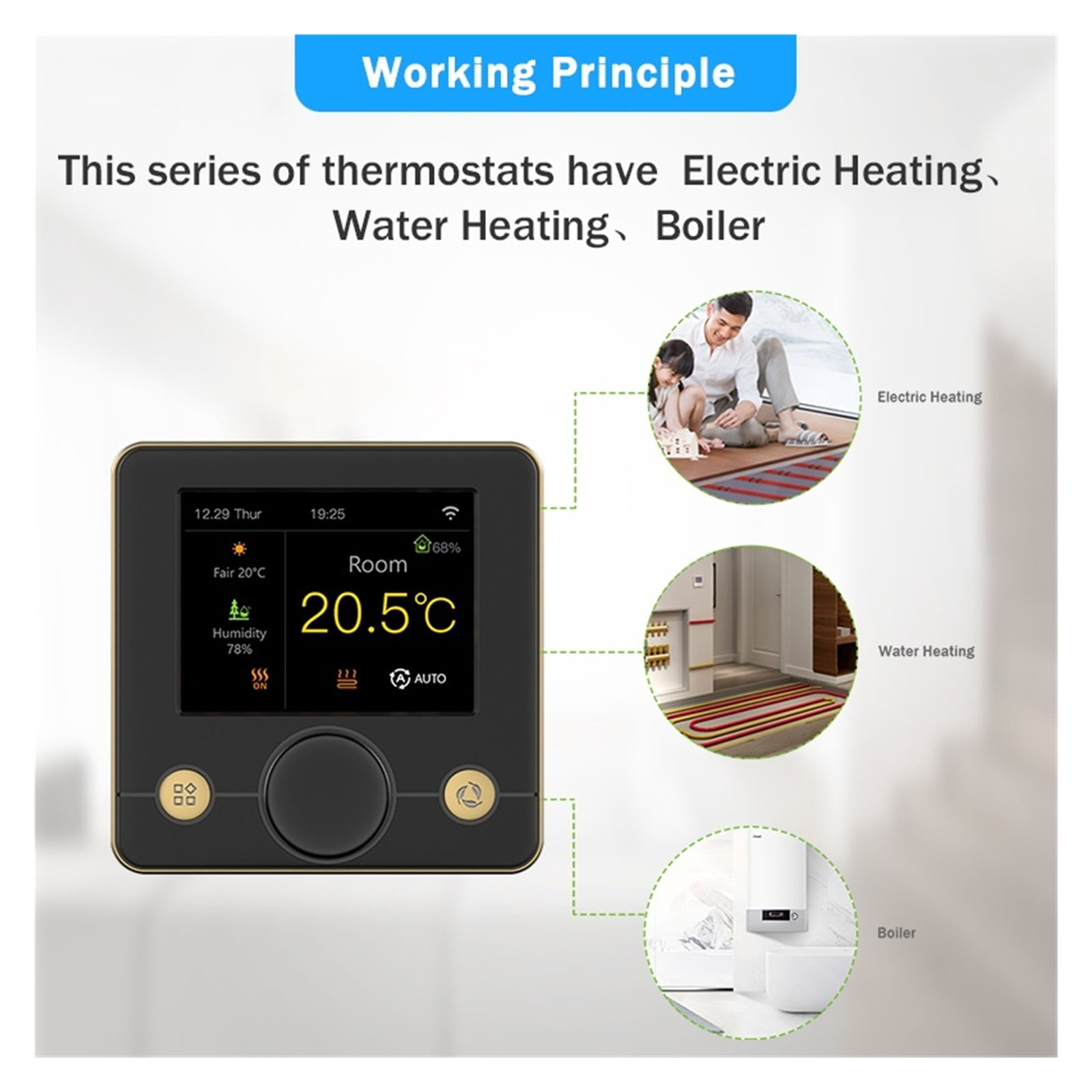 Tuya Smart Thermostat, Electric Floor Heating Water Gas Boiler ,Termostat Digital Warm Underfloor Temperature Controller