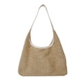 thumbnail image 3 of Bolso de paja de gran capacidad con costura artesanal, bolso de paja tejido a la moda para mujer, verano, 3 of 8