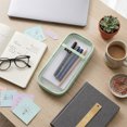 thumbnail image 5 of Large Capacity Mesh Pencil Case Bag, Double Layer Transparent Pen Pouch Organizer, Visible Stationery Storage for Office, Home, Travel, Daily, Gift Seasonal Use, 5 of 7