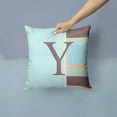 thumbnail image 2 of Carolines Treasures CJ1003-YPW1414 Letter Y Initial Monogram - Blue Stripes Decorative   Canvas Fabric Pillow 14Hx14W, 2 of 4