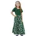 thumbnail image 5 of Gamivast Casual Maxi Skirts for Girls 2025 High Waist Boho Skirts Floral Printed Long Flowy Skirt with Pockets Holiday A Line Skirt Green 13 Years Vestidos De Verano Para Niña, 5 of 8