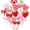 Pink, Red, variant on 16 count Red and Blue Cherry Party Balloons Decorations