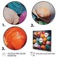 thumbnail image 3 of Designart "Pop Art Seashells in Vibrant Colors I" Animals Floater Framed Wall Art Print, 3 of 7