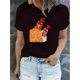 thumbnail image 1 of Camiseta Para Mujer De Verano Cuello RedondoChic Rooster Graphic Women's T-Shirt - Casual Crew Neck, Short Sleeve, Stretchy Polyester Blend, Machine Washable - Perfect for Summer & Casual AttireFath, 1 of 6