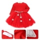 thumbnail image 3 of Vestido de moda para bebés y niños, vestido de una pieza de manga larga para niñas con pretina (rojo 80), 3 of 5
