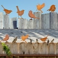 thumbnail image 4 of Bexikou 5 Pcs Metal Rusty Birds Art Decoration for Fence Decorations,Outdoor Metal Birds Craft Statue Ornaments,Garden Yard Art Ornaments,Rusty Birds Fence Art Outdoor and Garden, 4 of 8