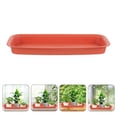 thumbnail image 4 of SUTENGDA 2Pcs Rectangular Plant Saucers Plastic Plant Saucers Planter Drip Tray Flower Pot Saucers, 4 of 6