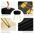 thumbnail image 7 of Dycanpo Black Vanity Stool Vanity Chair with Velvet Upholstered, Metal Legs for Living Room, Adult, 7 of 7