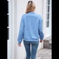 thumbnail image 4 of Chaqueta Informal de Mujer con Cuello Alto y Cremallera, Ideal para Otoño. Conjuntos con Bolsillos. Azul M, 4 of 10