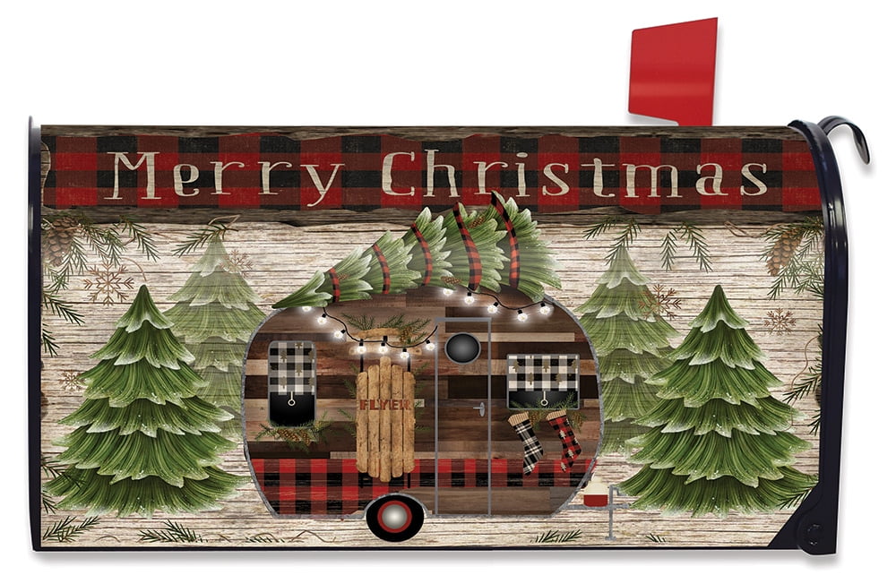 EVERGREEN HAPPY CHRISTMAS MAGNETIC MAILBOXCOVER free sh 