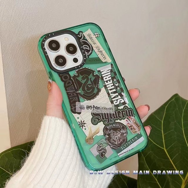 Etiqueta De Moda Harry Potter CASETiFY Funda De Teléfono Para iPhone14/13/12/11/Pro/MAX/XR/X/XS iPhone Transparente A Prueba De Golpes Protectora Suave