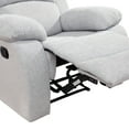 thumbnail image 3 of Hommoo Linen Manual Recliner Chairs for Living Room & Home Theater, Reclining Lounge Chair 160° Recline, Grey White, 3 of 5